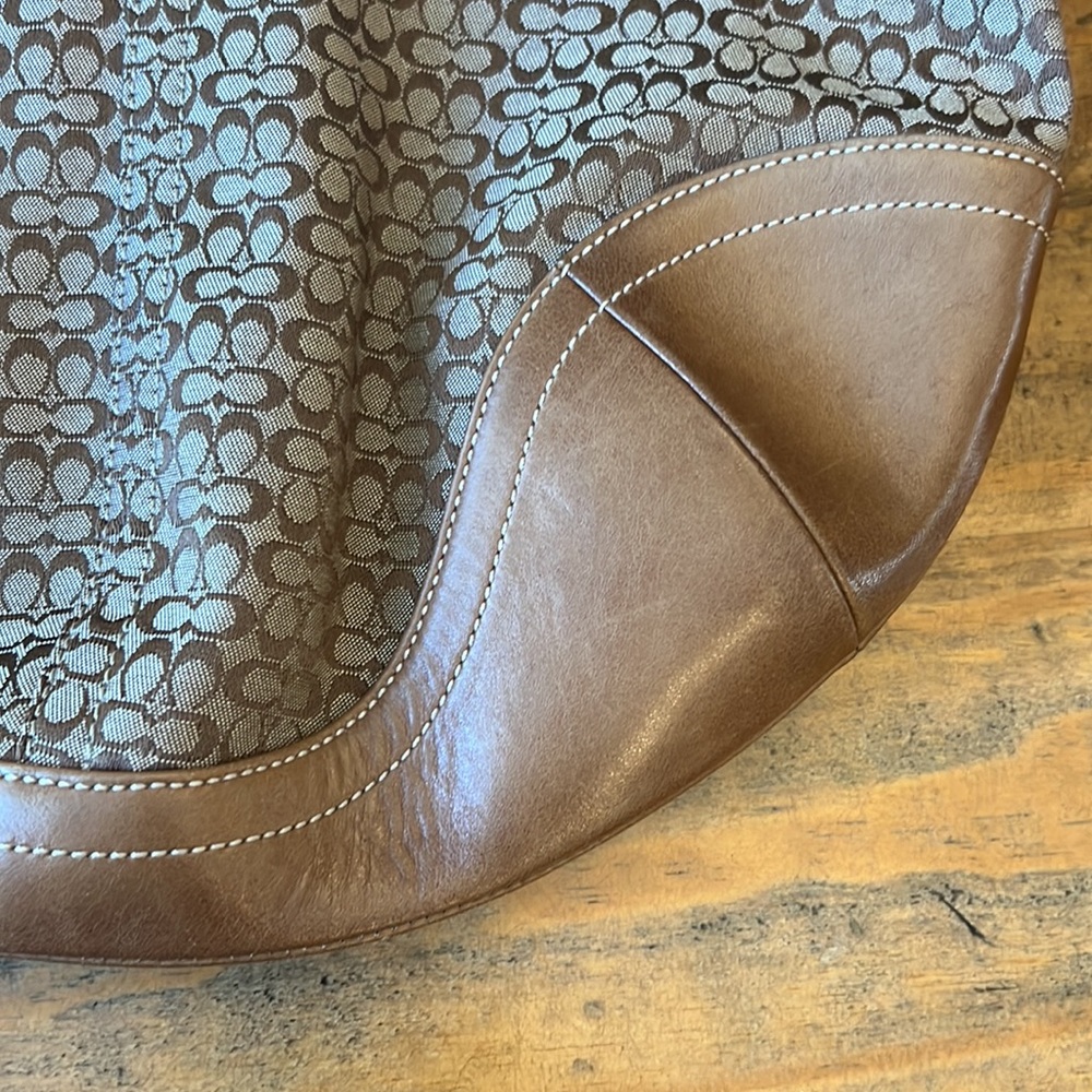 Vintage Coach Large Signature Tan Hobo Shoulder Bag - Picture 3 of 9